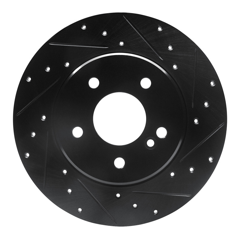 Mercedes-Benz E320 Brake Rotor (1) - Rear Right - R1 Concepts - Drilled & Slotted - Black - `98-`03 Mercedes-Benz E320 Brake Rotor (1) - Rear Right - R1 Concepts - Drilled & Slotted - Black - `98-`03
